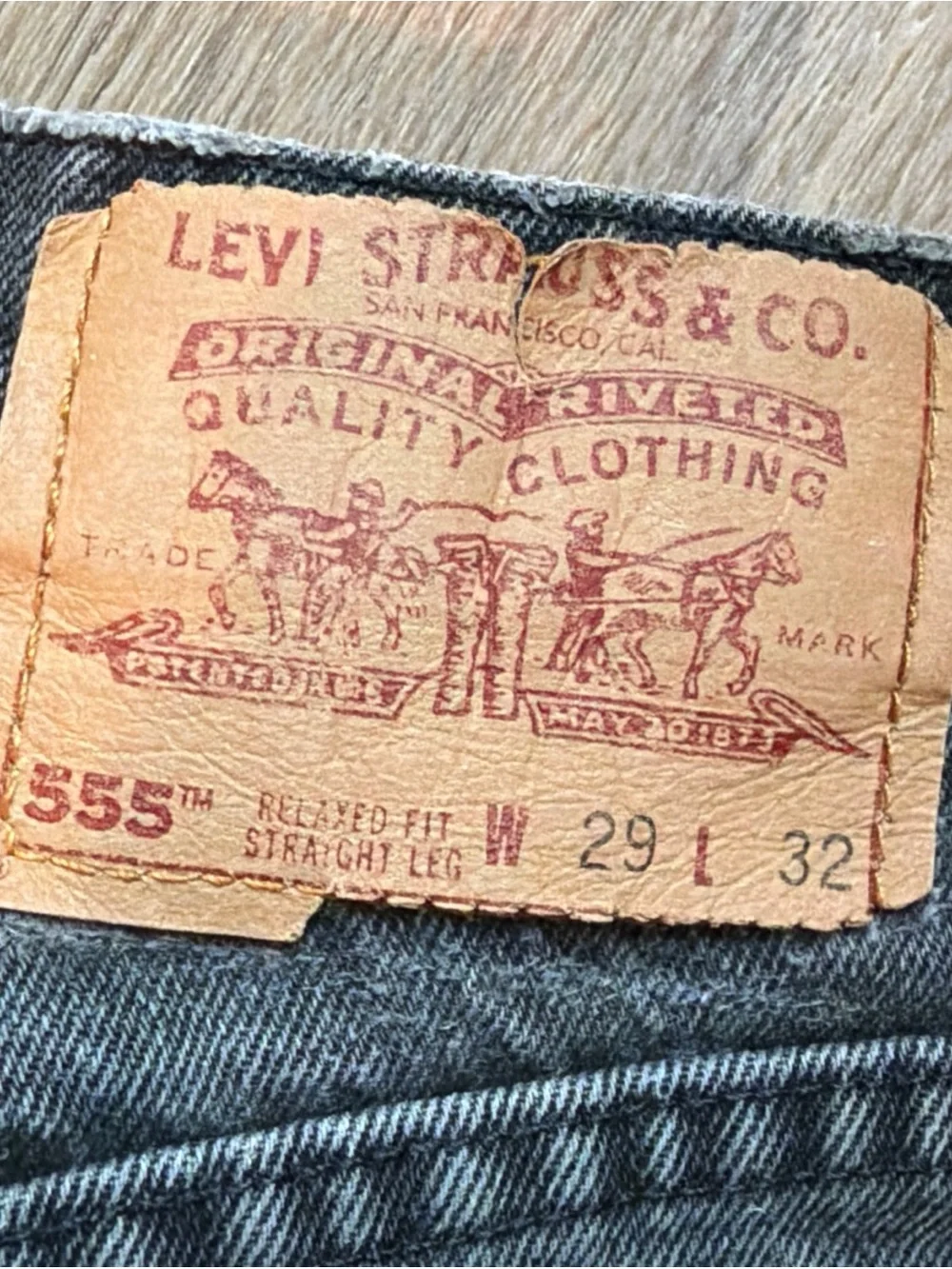 VTG 90s Made In USA Levi’s 555 Men’s Jeans Relaxed Fit Straight Leg 28x30 Faded